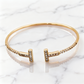 TEM39 New Fashion Titanium Steel T Bracelet Bangle for Women Gift Couples Cubic Zirconia Wedding Gift