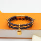 LEM324 Hot Sale Fashion Titanium Steel Bracelets and Leather Belts Wide Bracelet&bangle for Woman Size Jewelry Gift