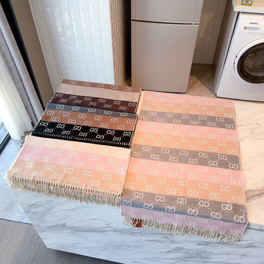 GEM110 designer head scarf womens wool scarf cashmere thick shawl Women's long winter wool cashmere shawl Headscarf fringe fashion new style 45*180cm