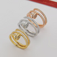 CREM231  New Classic Ring Brand Designer Titanium Steel Ring Gold Ring Women Mens Ring Love Promise Jewelry