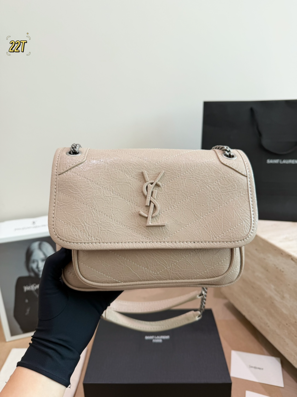 YLEM27 New arrive fashion black  red brown white grey bag for woman hands bag beautiful gift to choose gift 2 size