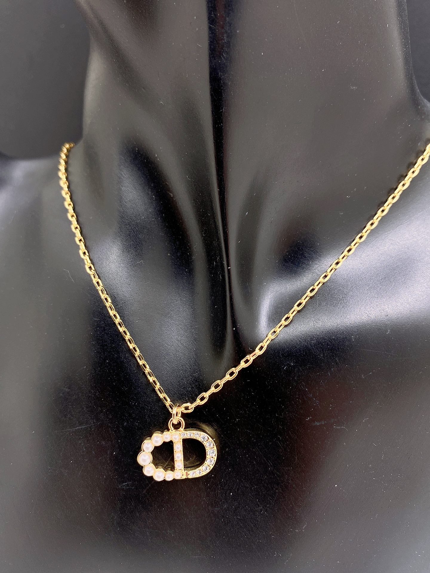 DEM285  New Arrive Fashion  with Diamond Stars Pearl  Necklce for Woman Brass Material Jewelry To Choose Gift