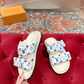 LEM454 Designer women Slippers sandals shoes for women mix color shoes high quality size 4.5cm