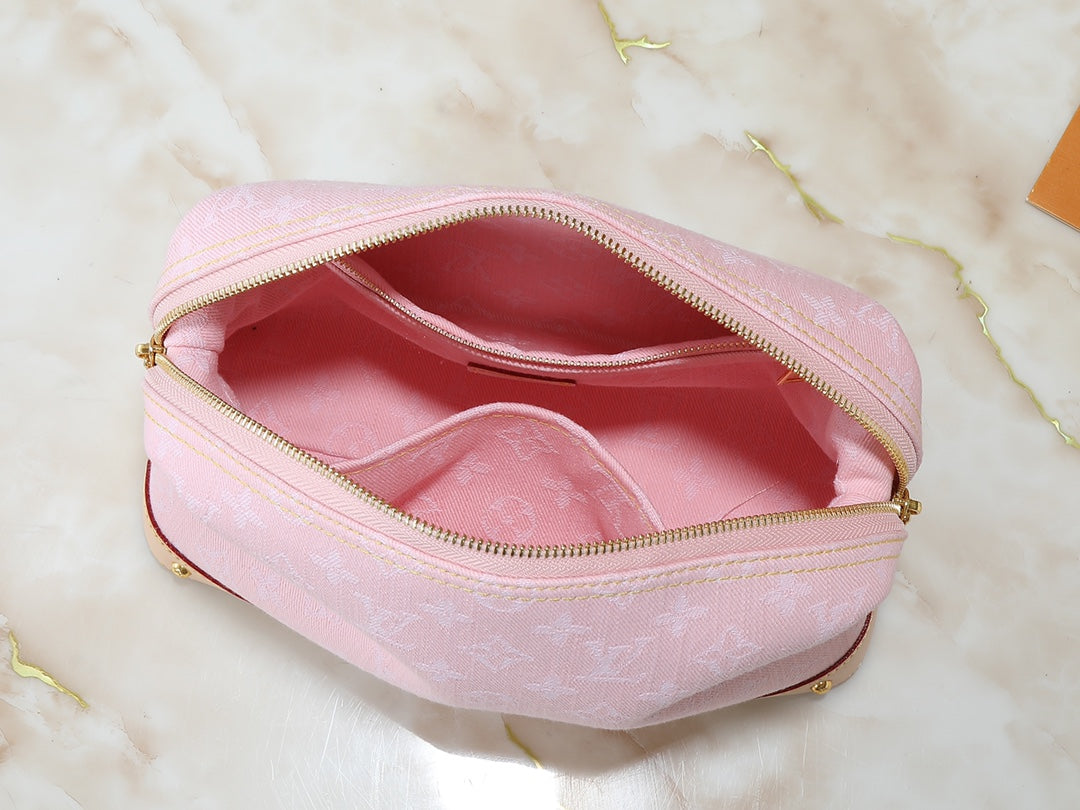 LEM280 Designer Bag Makeup Bag Luxury Cosmetic bag High Quality Women's Handbag Purse Cowhide travel Storage Bag Toiletry Bag Mini Brown vanity bag designer cosmetic bag 27 x 18 x 9cm