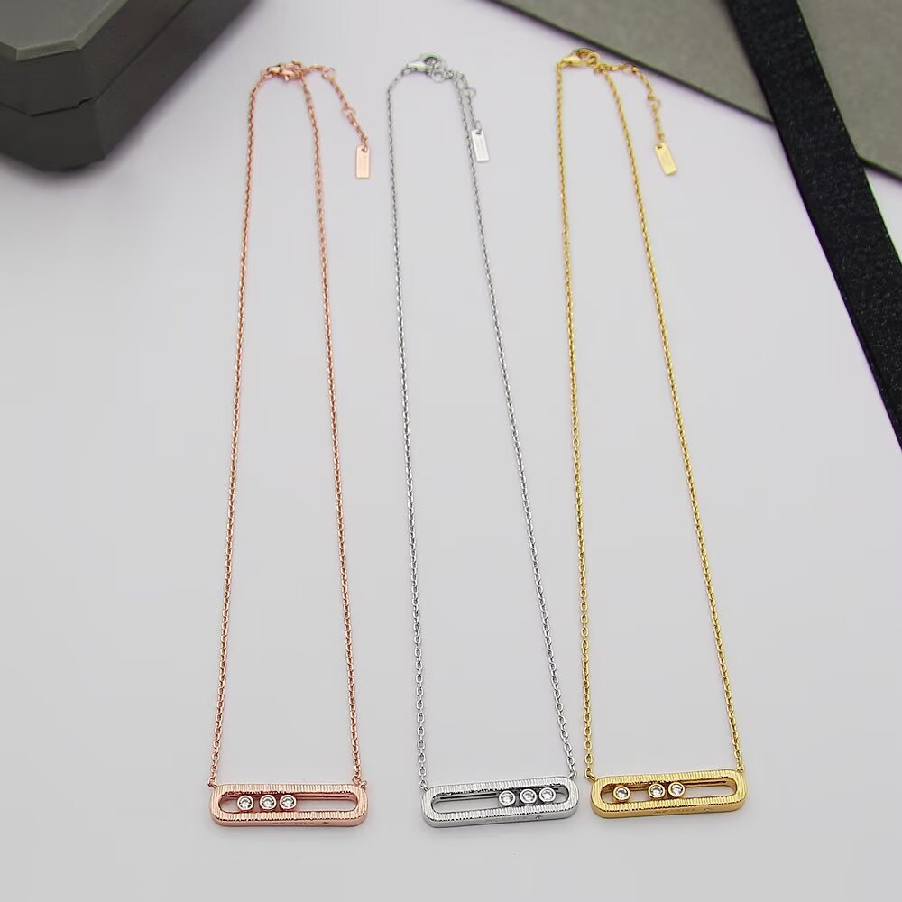 MEM18 Luxury necklace elegant necklaces designer necklaces womeng silver chains top quality pendant charm jewellery