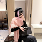 FEM29 new arrive  Hot sale black pink color fashion beautiful  scarf  for woman gift  to choose size 45*210cm