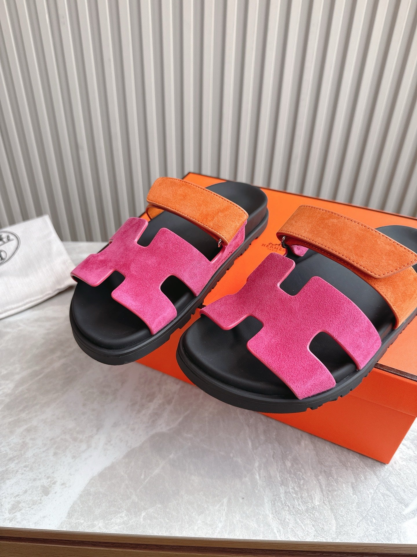 HEM101 Designer women Slippers sandals shoes for women mix color shoes high quality size 35 to 42