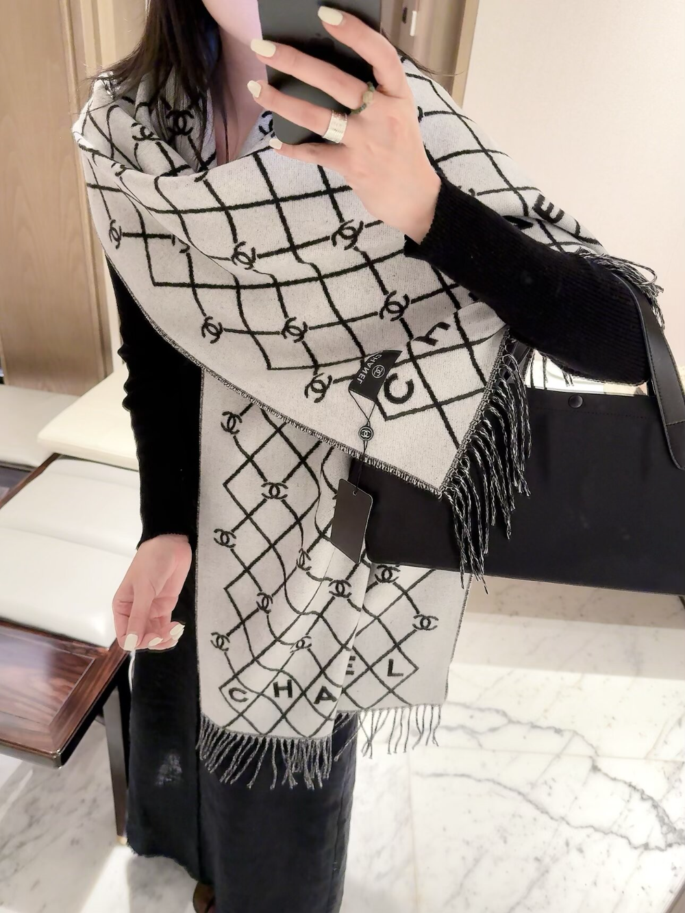 CEM361 new arrive  Hot sale black grey color fashion beautiful  scarf  for woman gift  to choose size 44.6x168cm