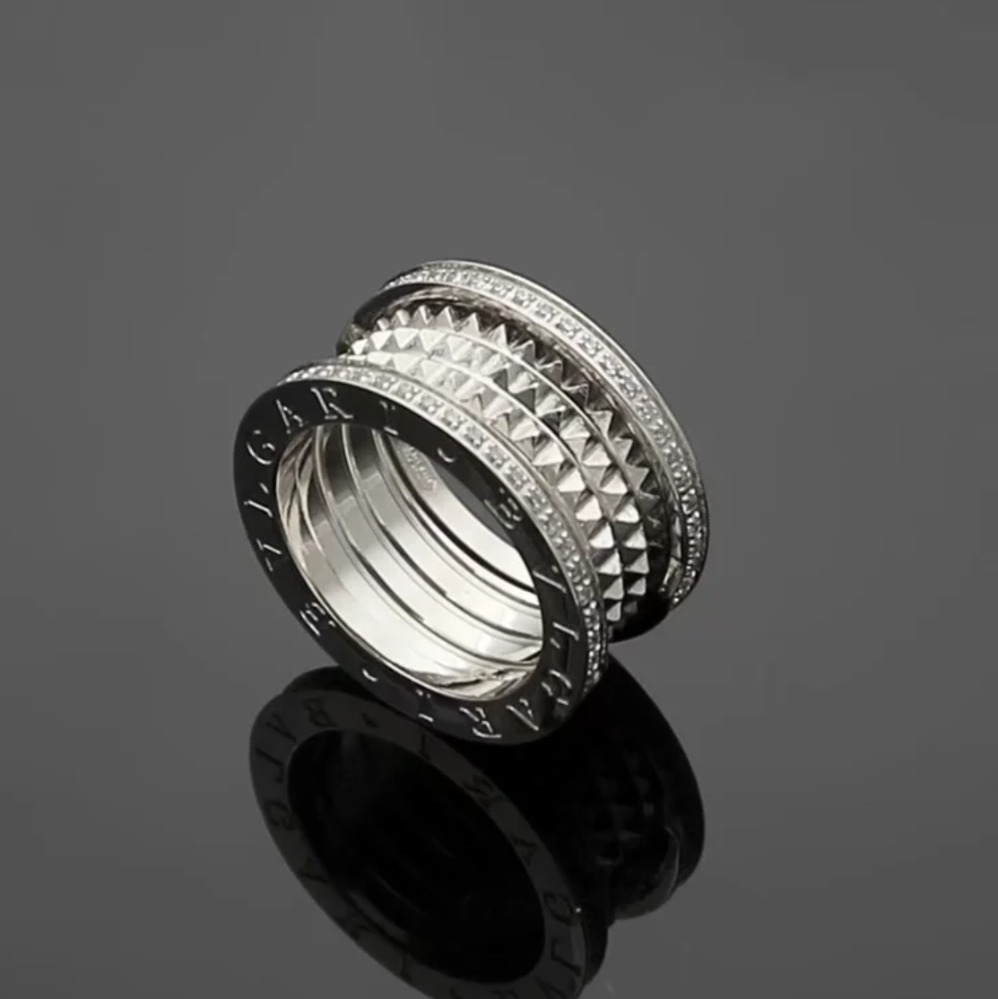 BR18  Hot Sale Fashion Rings with Diamond for Women Men Jewelry Couples Cubic Zirconia Wedding Rings Bague Femme