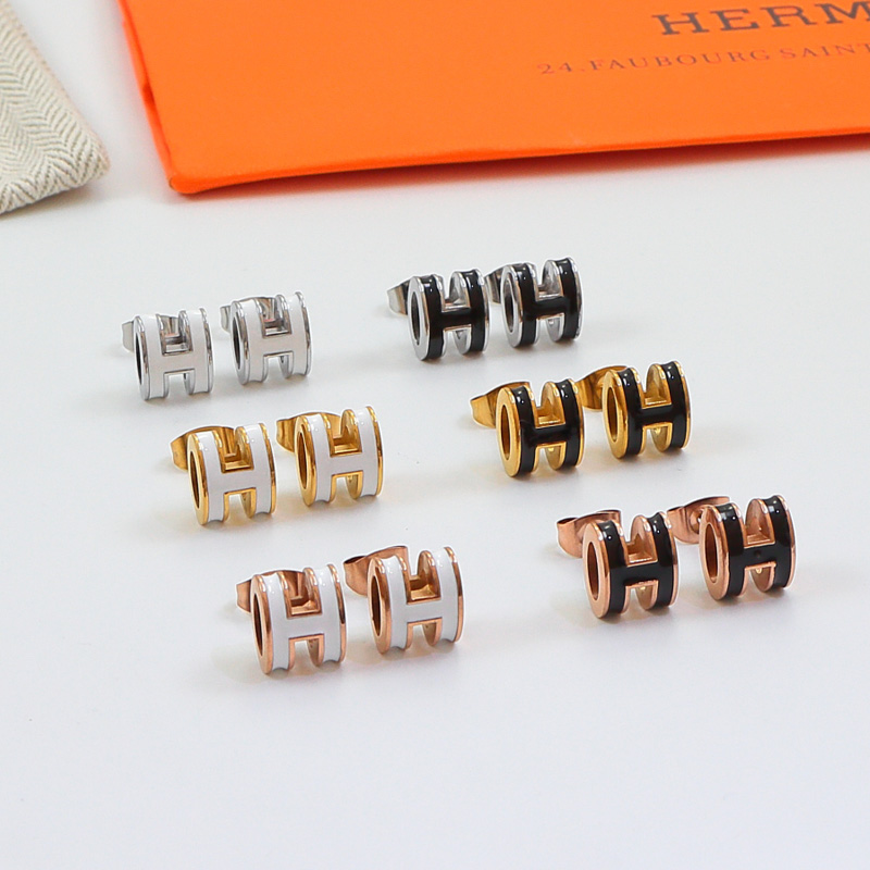 HEM143 New arrive fashion black white color earring  for woman jewelry beautiful jewelry no with box