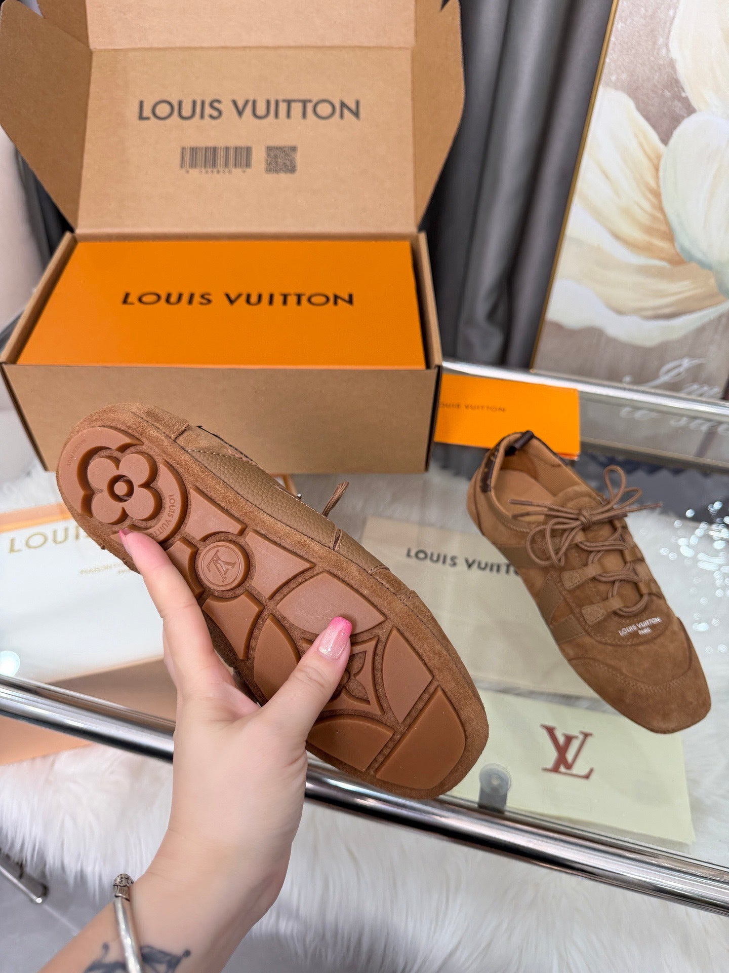 LEM381 Designer Shoes trainer women Sneakers shoes for women pink brown green color high quality size 35 to 41