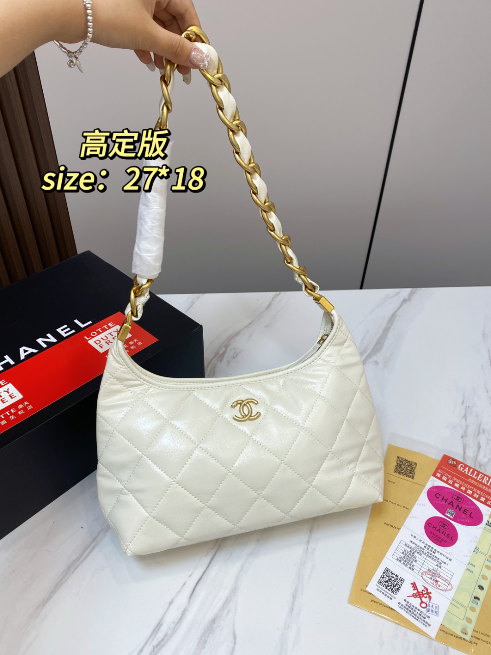 CEM390 New arrive fashion black white pink color bag for woman beautiful gift to choose size 27*18cm