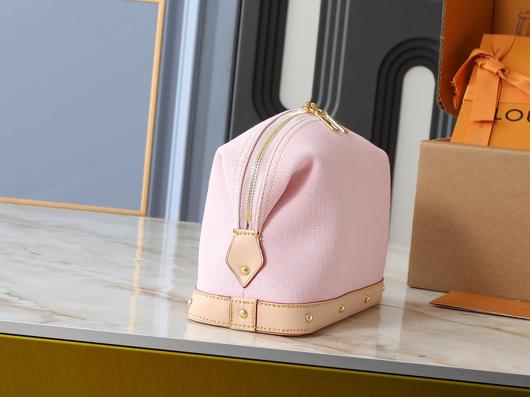 LEM280 Designer Bag Makeup Bag Luxury Cosmetic bag High Quality Women's Handbag Purse Cowhide travel Storage Bag Toiletry Bag Mini Brown vanity bag designer cosmetic bag 27 x 18 x 9cm