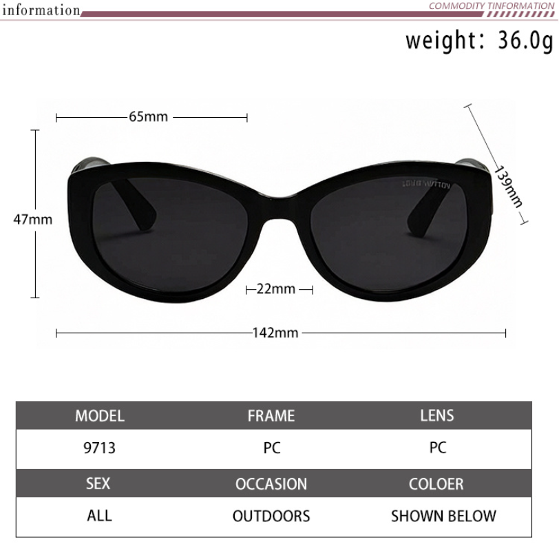 LEM447 Designer sunglasses luxury Spicy girl style sunglasses for women Sexy trend men gift glasses Beach shading UV protection polarized glasses with box