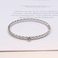CEM188  Fashion  Stainless Steel 3 Color Bracelet with Stone Gold Silver Color Bracelet Bangle Bague Femme for Woman Gift