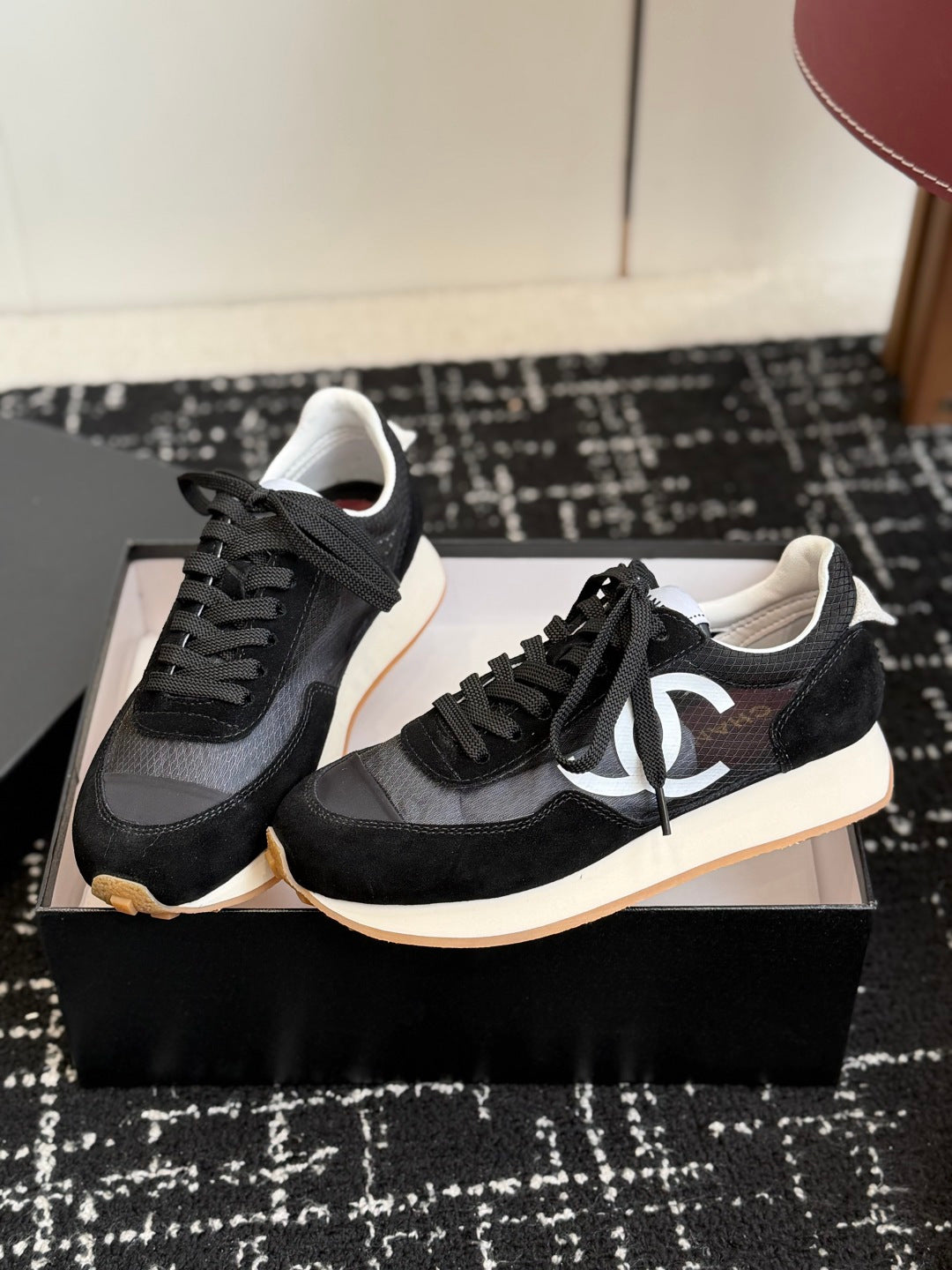 CEM258 New arrive fashion black and white color shose for woman beautiful gift to choose 3CM hight