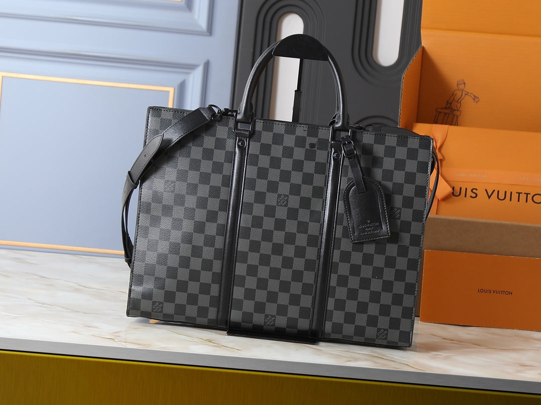 LEM330 Hot sale fashion black brown  bag for woman and men gift size 31*39*8.5cm