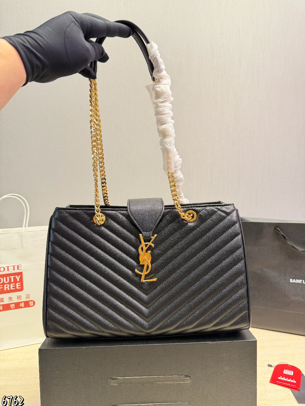 YLEM14 New arrive fashion black color bag for woman beautiful gift to choose size 32*23cm