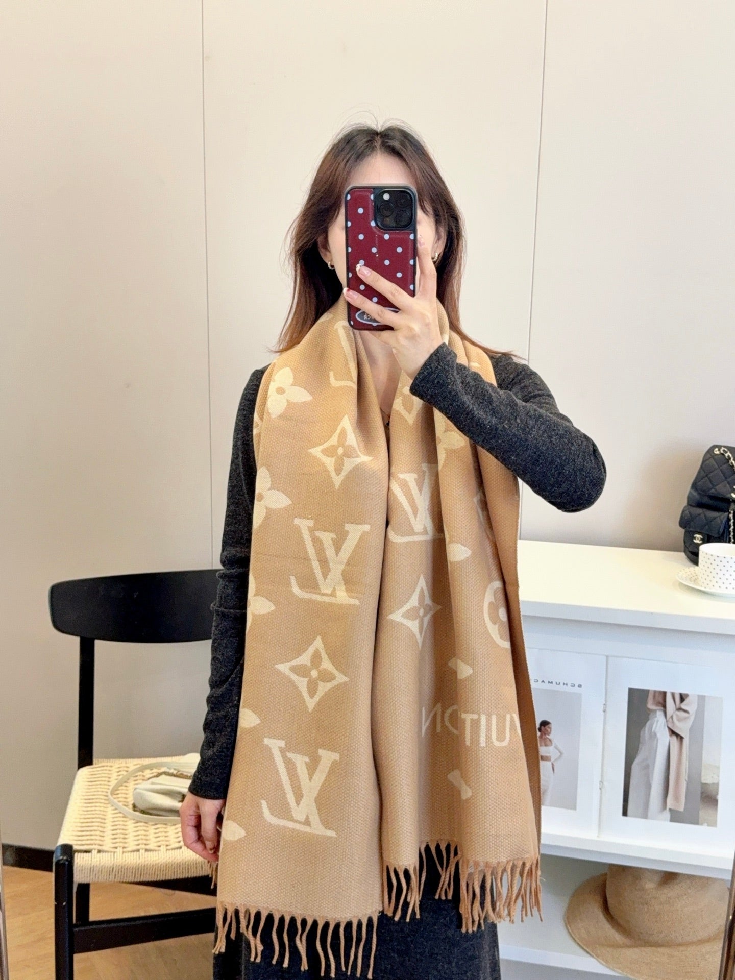 LEM284 Cashmere knitted scarf Women Man Designer Scarf fashion brand Cashmere Scarves For Winter Womens and mens Long Wraps Size 65*180cm gift