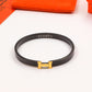 HEM81 New Arrive Fashion  Stainless Steel Black Color Bracelet Gold Silver Color Bracelet Bangle Bague Femme for Woman Gift