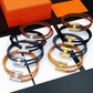 HEM115 New trendy open-style bracelet - metal letter wristband - women's couple accessory