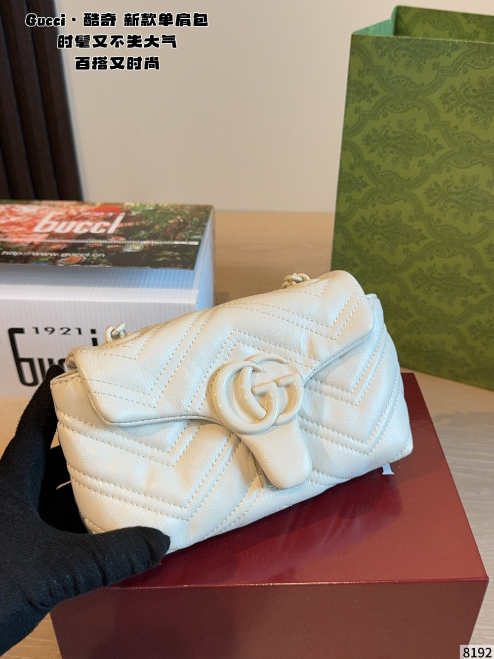 GEM186 New arrive fashion black white grey color bag for woman beautiful gift to choose gift size to choose 18*7*11cm