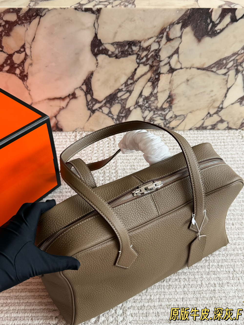 HEM145 New arrive fashion dark coffee brown caramel elephant gray bag for woman hands bag beautiful gift to choose gift  36*20cm