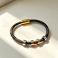 LEM539 New arrive Fashion European American belt titanium steel bracelet couple accessories for woman