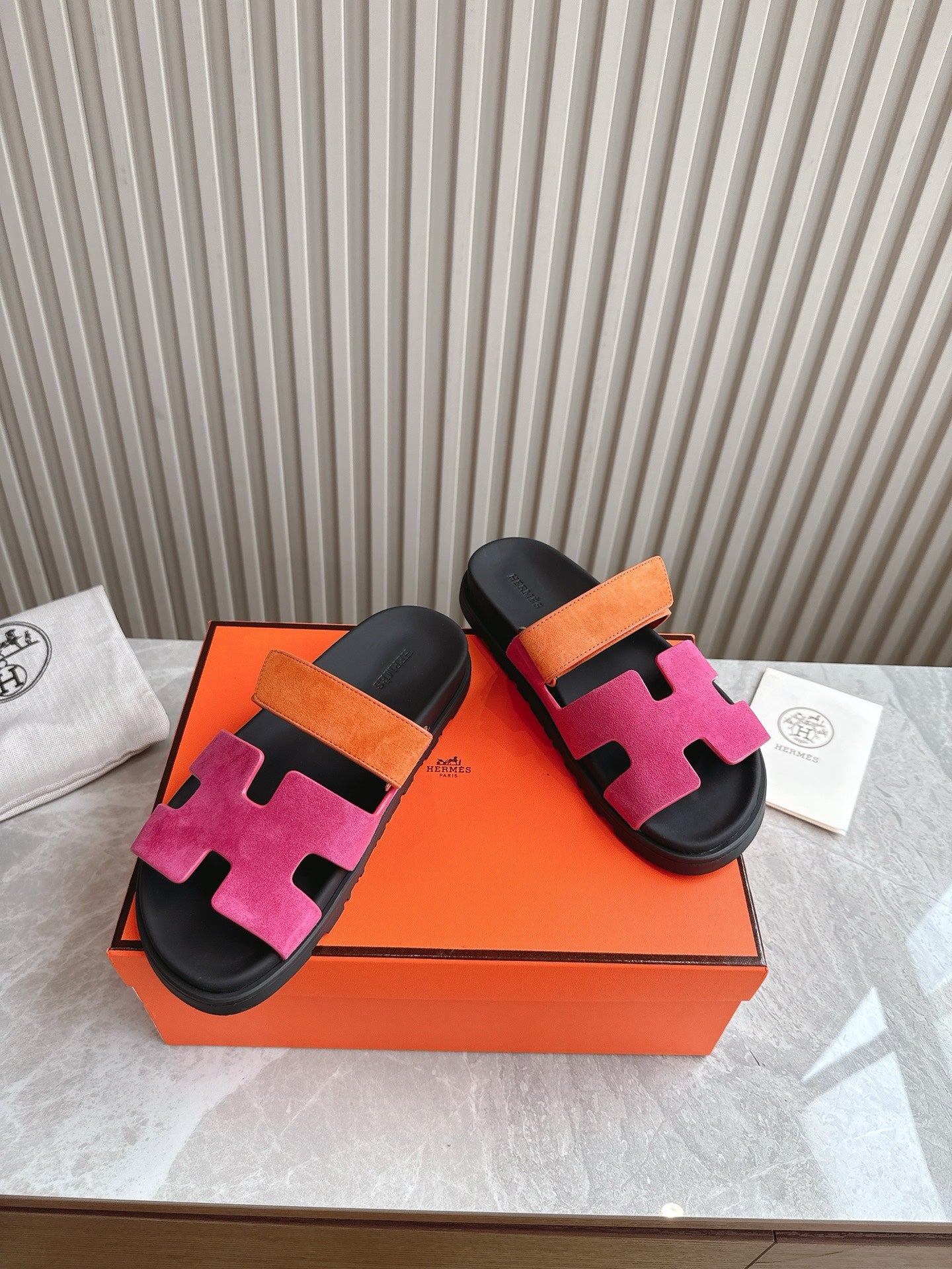 HEM101 Designer women Slippers sandals shoes for women mix color shoes high quality size 35 to 42