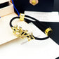 LEM386  New Arrive Fashion Open Flower Bracelet Metal Letter Wristband Bracelet Couple Accessories for Woman