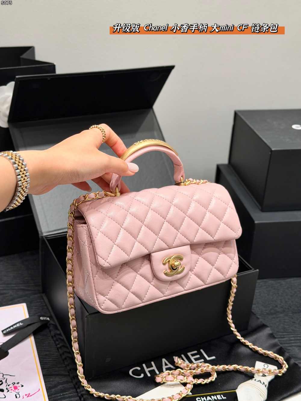 CEM262 New arrive fashion black pink white  bag for woman hands bag beautiful gift to choose gift