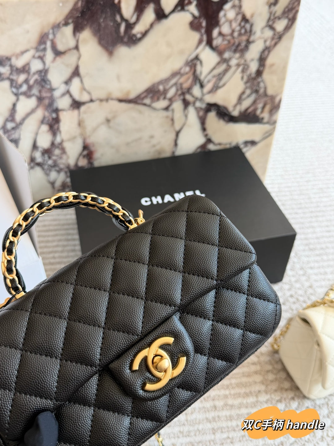 CEM248 designer shoulder bags classic flap patterned chain shoulder crossbody black white bag 20*12cm