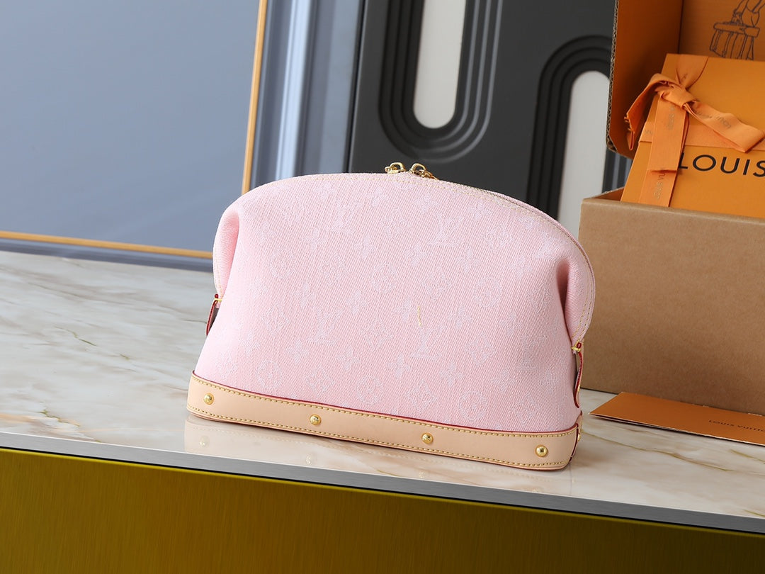 LEM280 Designer Bag Makeup Bag Luxury Cosmetic bag High Quality Women's Handbag Purse Cowhide travel Storage Bag Toiletry Bag Mini Brown vanity bag designer cosmetic bag 27 x 18 x 9cm