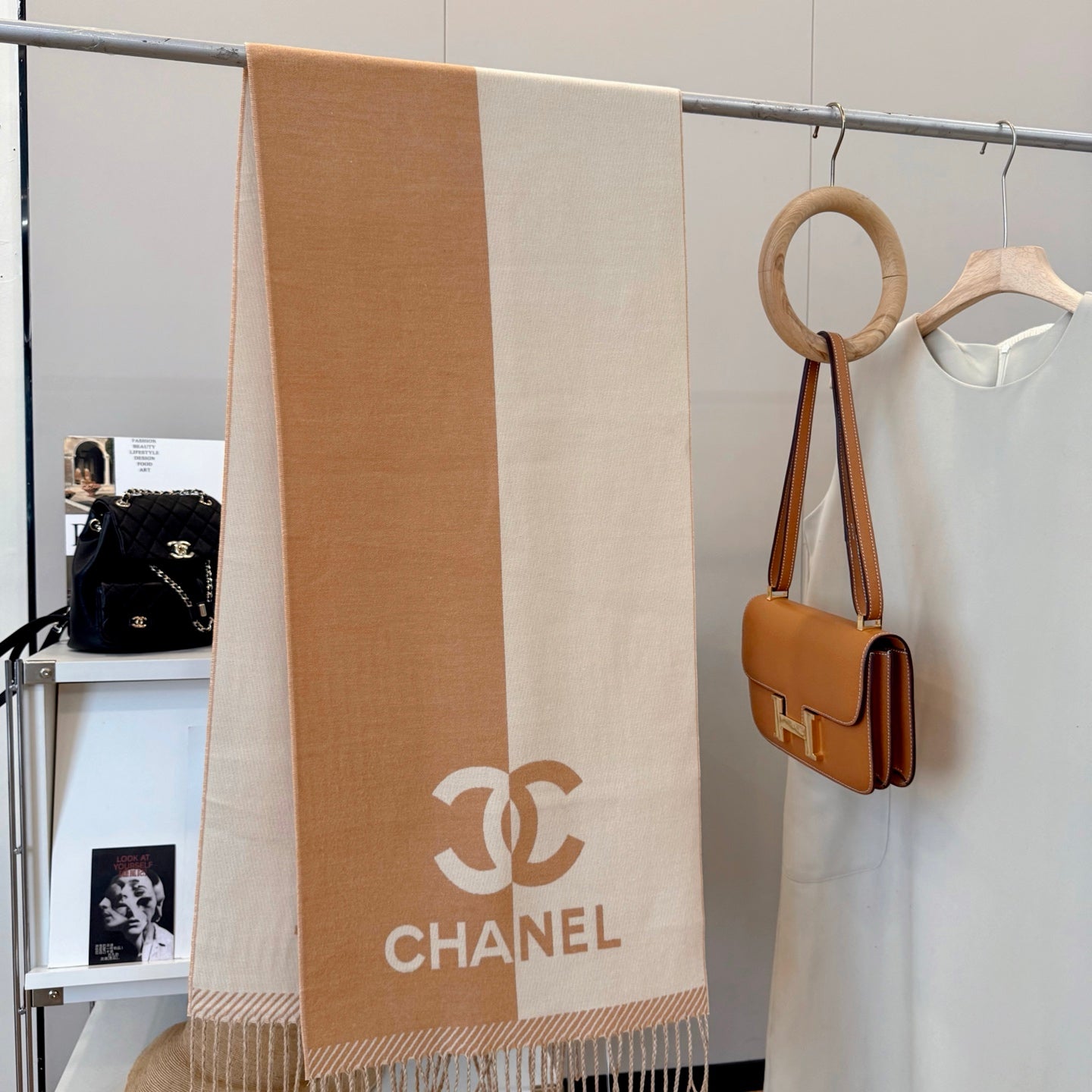 CEM178 inter scarf Shawl designer scarf women plaid cashmere long tassels soft sjaal brown scarves for women scarf man winter warm breathable simple style 45*180cm