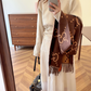 GEM190 new arrive  Hot sale brown deep blue color fashion beautiful  scarf  for woman gift  to choose size 180*45cm