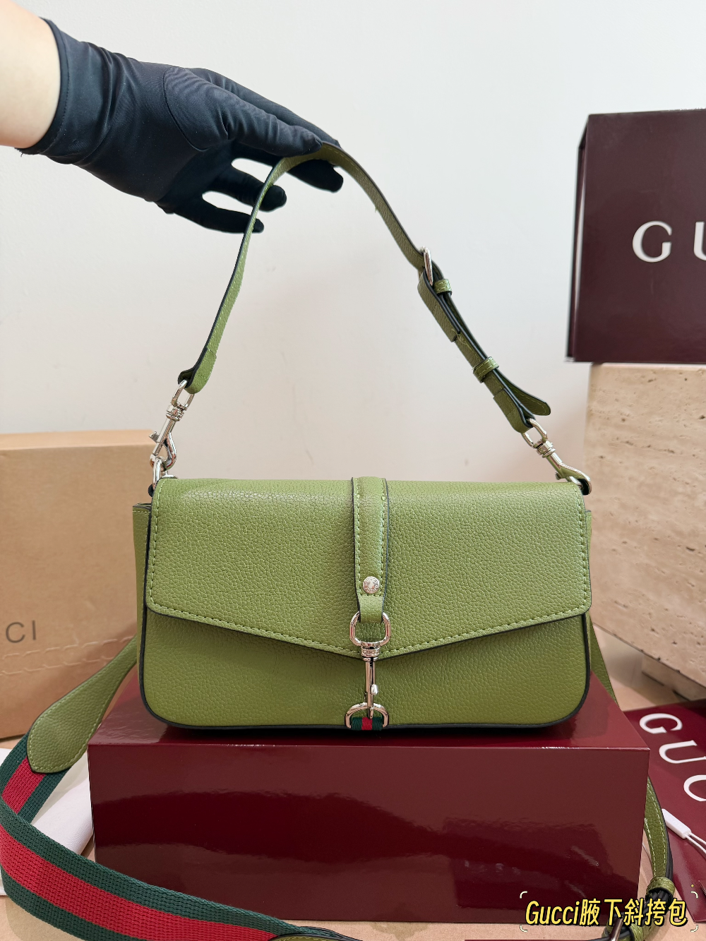 GEM222 New arrive fashion black red green purple color bag for woman beautiful gift to choose size 23*13cm