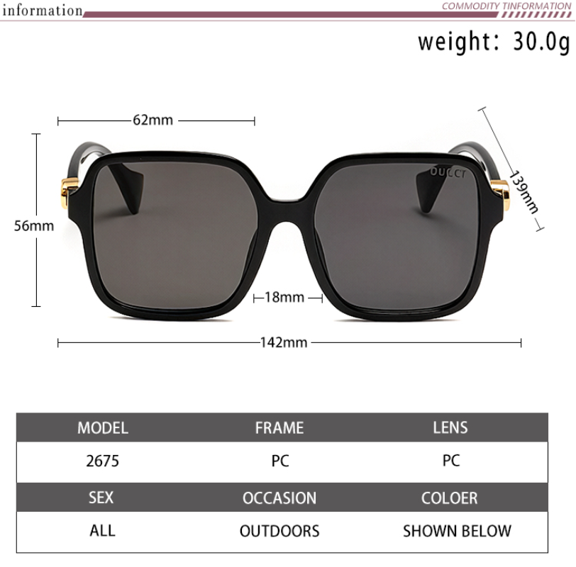GEM219 Designer sunglasses luxury Spicy girl style sunglasses for women Sexy trend men gift glasses Beach shading UV protection polarized glasses with box