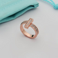 TEM47 New Classic Ring Brand Designer Titanium Steel Ring Gold Ring Women Mens Ring Love Promise Jewelry