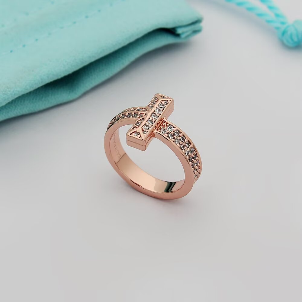 TEM47 New Classic Ring Brand Designer Titanium Steel Ring Gold Ring Women Mens Ring Love Promise Jewelry