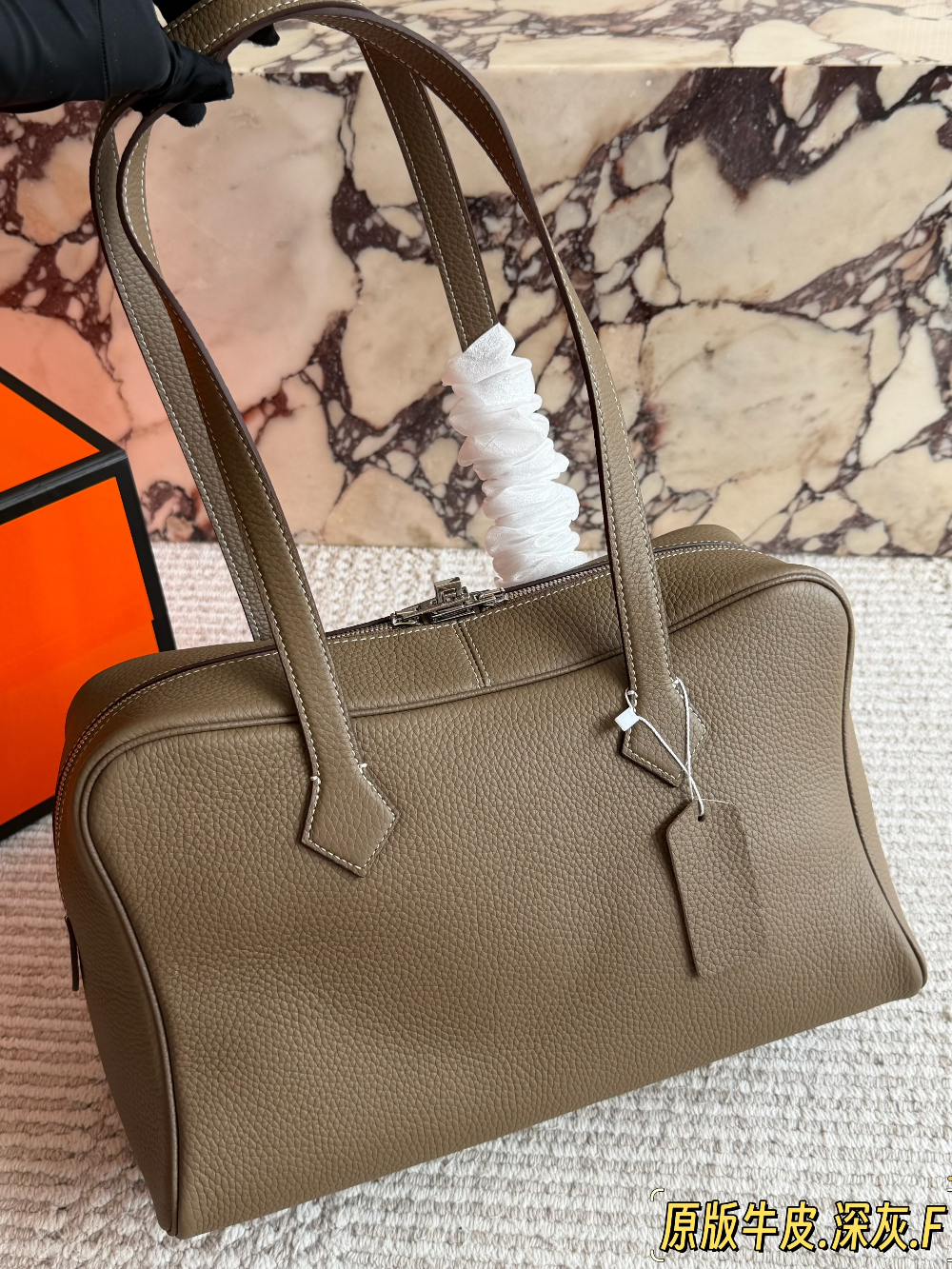 HEM145 New arrive fashion dark coffee brown caramel elephant gray bag for woman hands bag beautiful gift to choose gift  36*20cm
