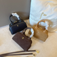CEM480 New arrive fashion dark coffee black khaki bag for woman hands bag beautiful gift to choose gift 20cm