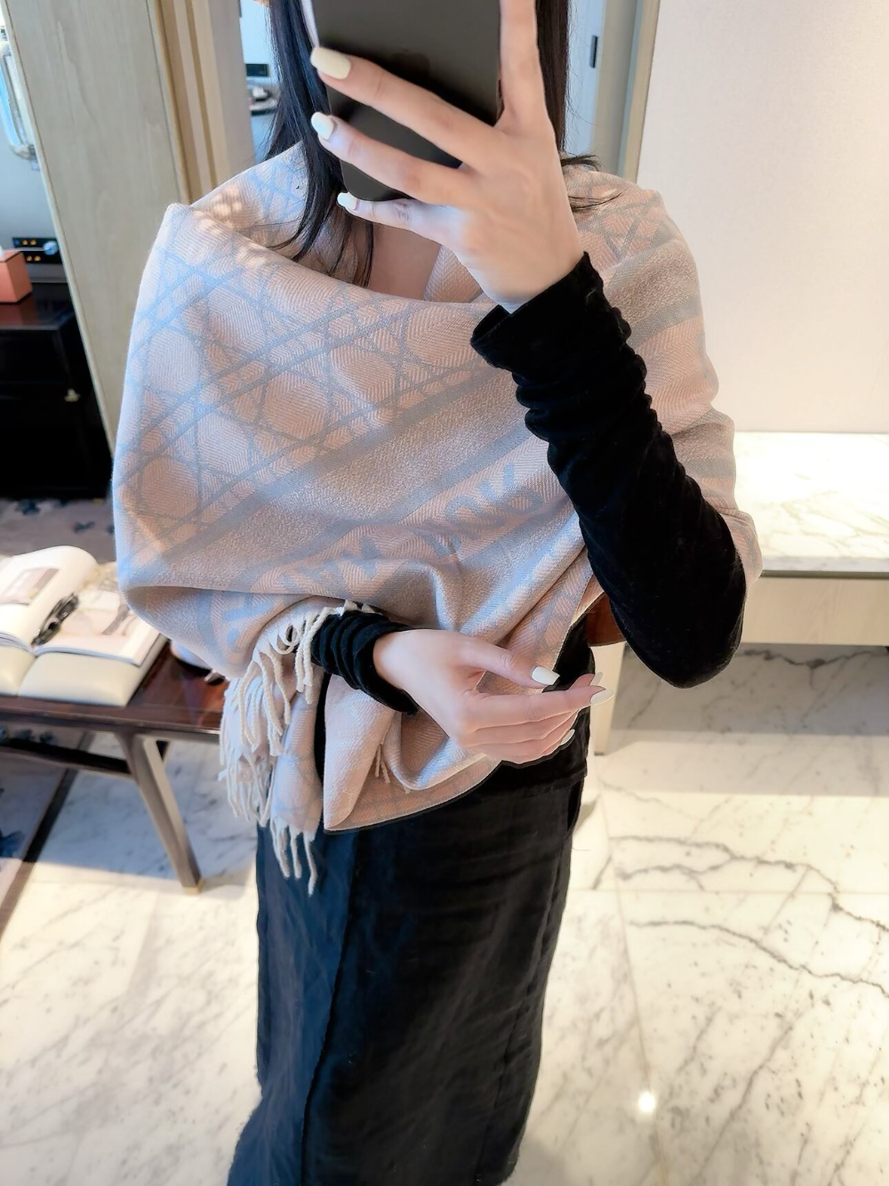 DEM340 new arrive  Hot sale black pink color fashion beautiful  scarf  for woman gift  to choose size 180*60cm