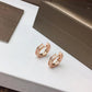 BEE21  Fashion  Stainless Steel Rose Gold Design beautiful Earring Charm For Women Earrings Jewelry