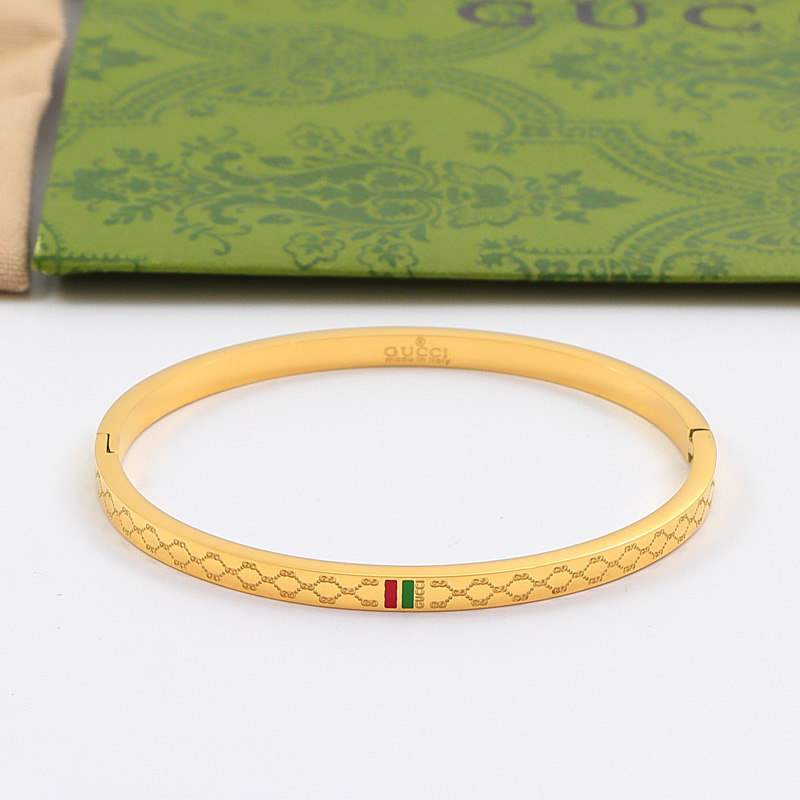 GEM154 New Fashion Open Silver and Gold Color Bracelet Metal Letter Wristband Bracelet Couple Accessories for Woman