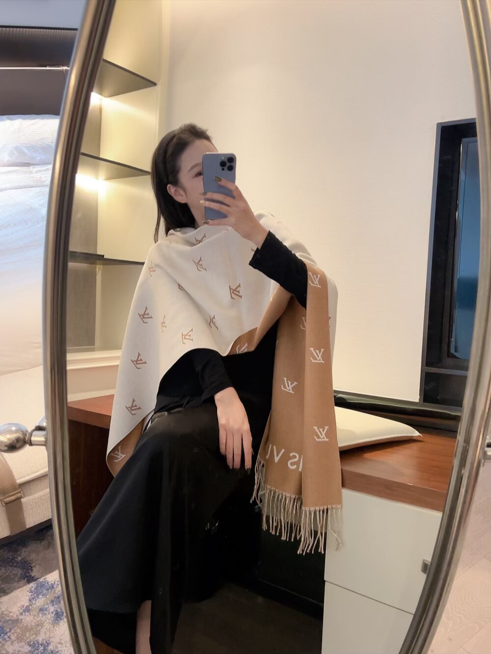 LEM293 New top Women Man Designer Scarf fashion brand 100% Cashmere Scarves For Winter Womens and mens Long Wraps Size 180✖️60cm