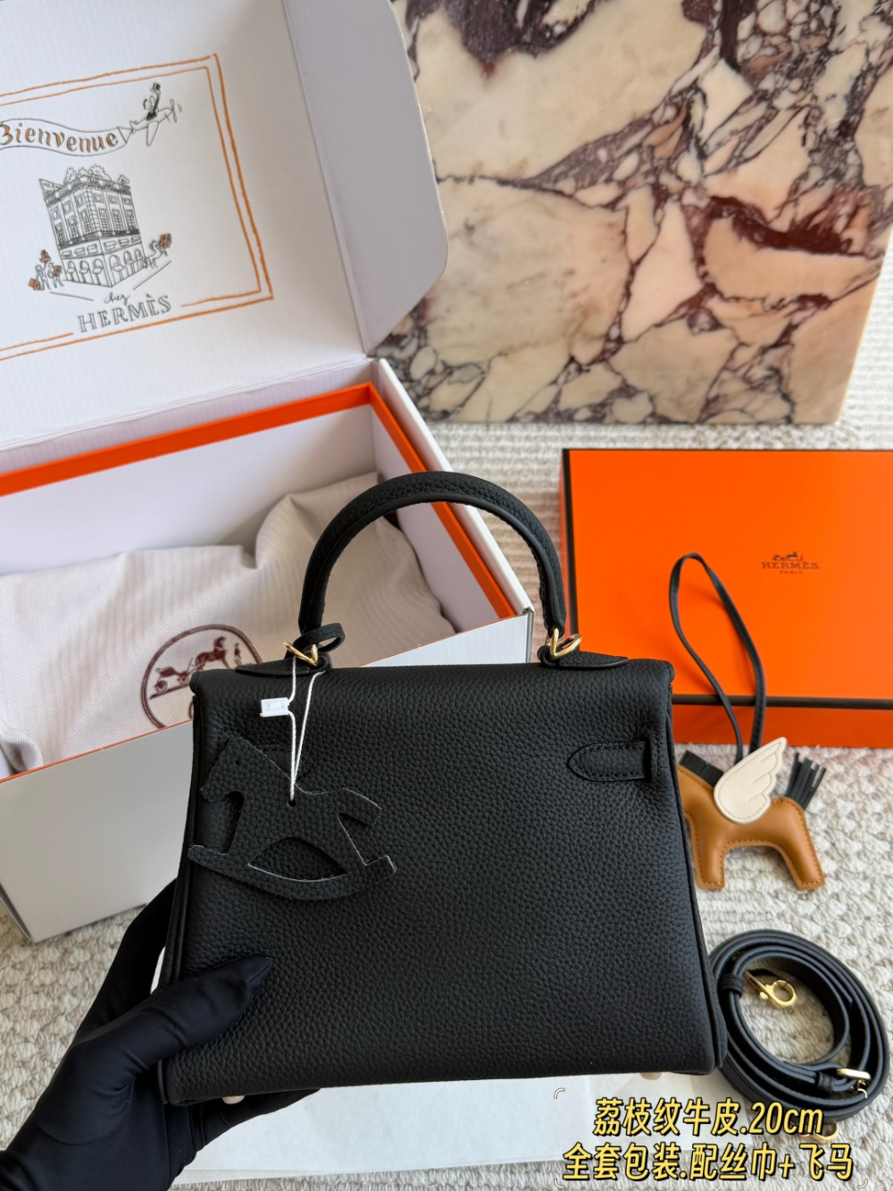 HEM122 New arrive fashion black color  bag for woman beautiful gift to choose gift size to choose 20cm