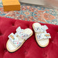 LEM453 Designer women Slippers sandals shoes for women mix color shoes high quality size 4.5cm