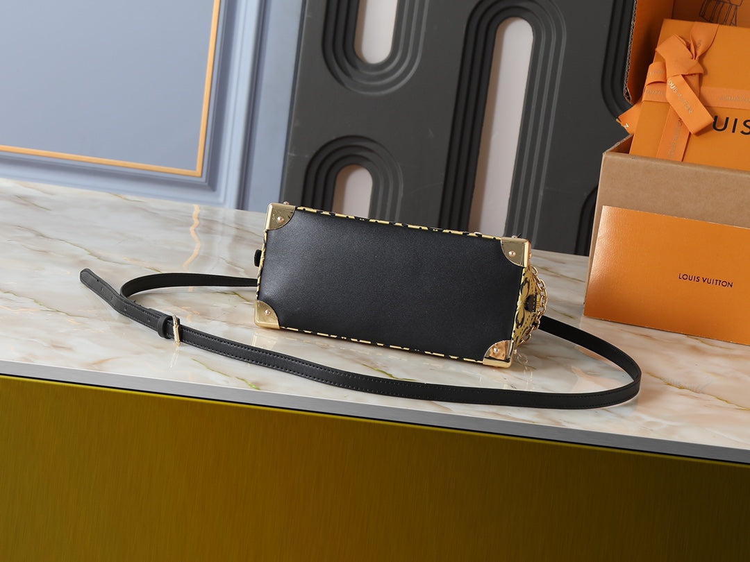 LEM332 Hot sale fashion black brown  bag for woman  Diagonal cross bag gift size 22*19*11cm