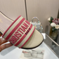 DEM345 Designer women Slippers red blue color sandals shoes for women high quality size 35 to 43