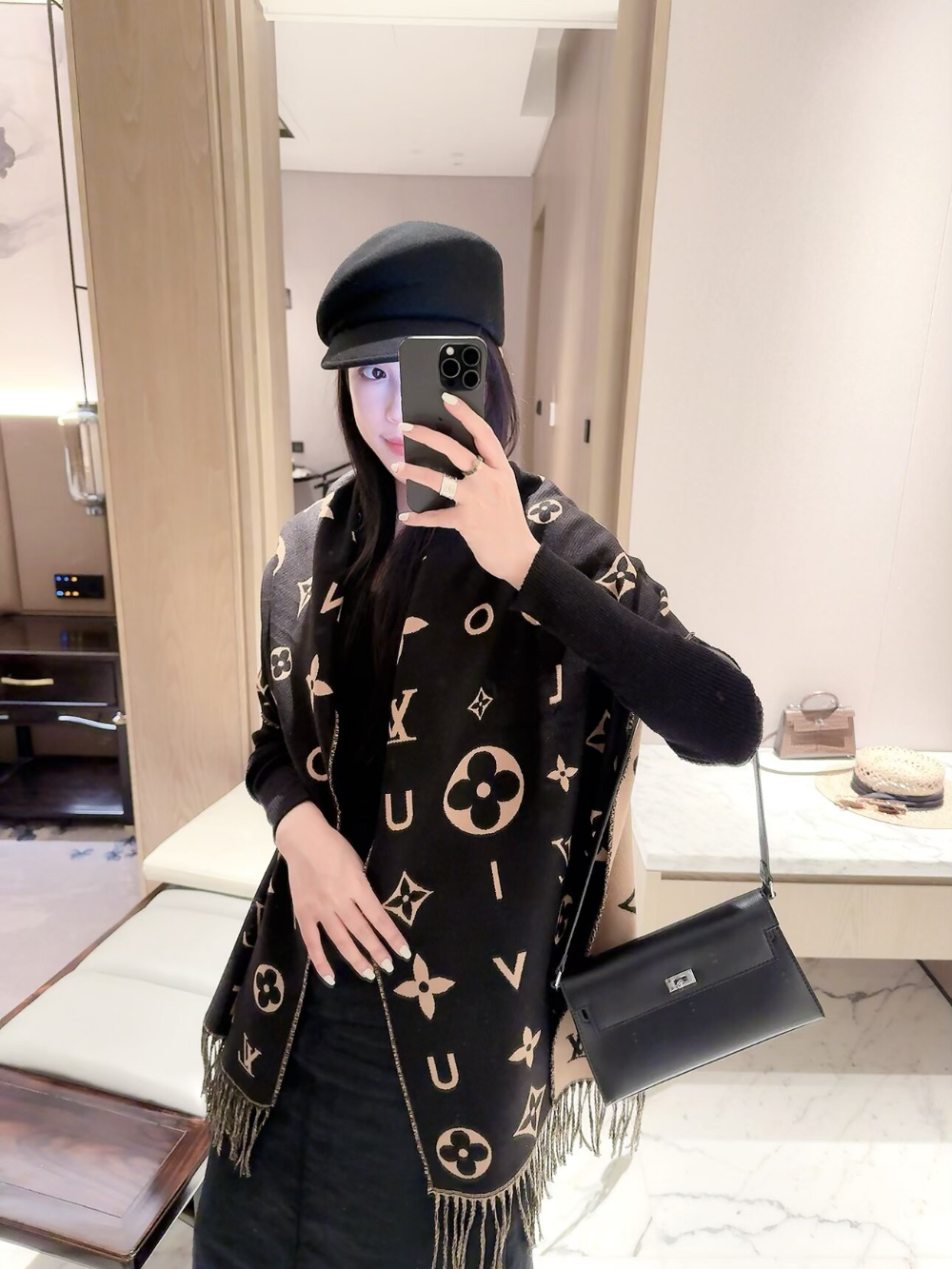 LEM546 new arrive  Hot sale black pink color fashion beautiful  scarf  for woman gift  to choose size 180*45cm